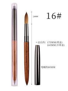 Olasalon 100% Pure Sable Acrylic Nail Brush, Sandalwood Handle, Suitable For Professional Application Of Acrylic Nail Polish And Acrylic Powder. - Chocolate Brown - View 9