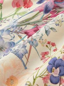 SHEIN MOD 大码女式印花吊带连衣裙，适合春夏、海滩、度假、波西米亚风格，采用束身胸衣式设计。 - 彩色 - 查看 4