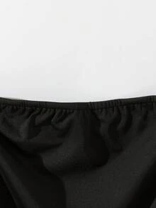 GlowEve Women's Casual Versatile Ruffle Hem Patchwork Camisole Top, Suitable For Dates And Outings - Black and White - View 6