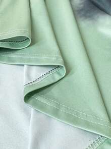 Manfinity Dauomo Fashionable Street Style Men's Loose Fit Ink Splash Letter & Numeric Print Round Neck Short Sleeve T-Shirt - Multicolor - View 5