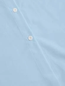 Resyla Áo sơ mi nữ cổ bẻ dáng thường ngày, thích hợp cho mùa xuân/thu, phù hợp cho mùa tựu trường, ngày Nhà giáo, các hoạt động ngoài trời, màu xanh da trời nhạt. - Nhiều màu - Xem 4