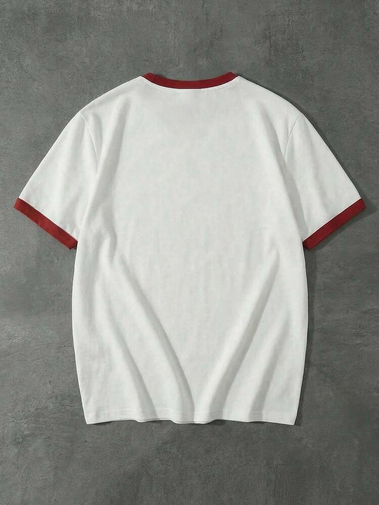 California 98 Ringer Tee With Chest Print