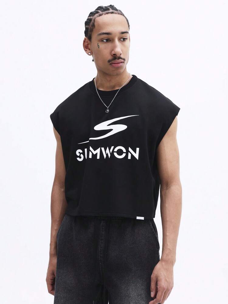 Sleeveless Graphic Tank With Back Print