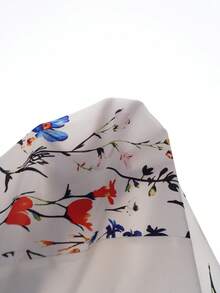 GlowEve CURVE 大码女式长腰收腰撞色碎花短袖连衣裙 - 彩色 - 查看 5