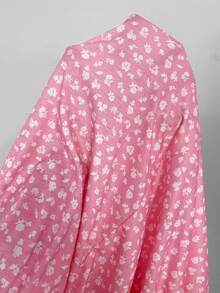 SHEIN 休闲度假印花哺乳孕妇装 - 淺粉色 - 查看 7