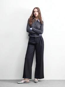 CUCCOO BIZCHIC Zapatos de mujer con hebilla, correa, punta cuadrada y sin talón, con aumento de altura - Plateado - Ver 7