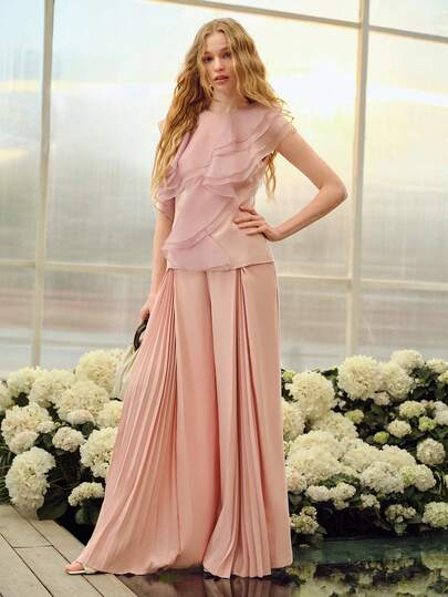 MOTF PREMIUM ROMANTIC RUFFLED DETAIL REGULAR FIT BLOUSE, SPRING/SUMMER