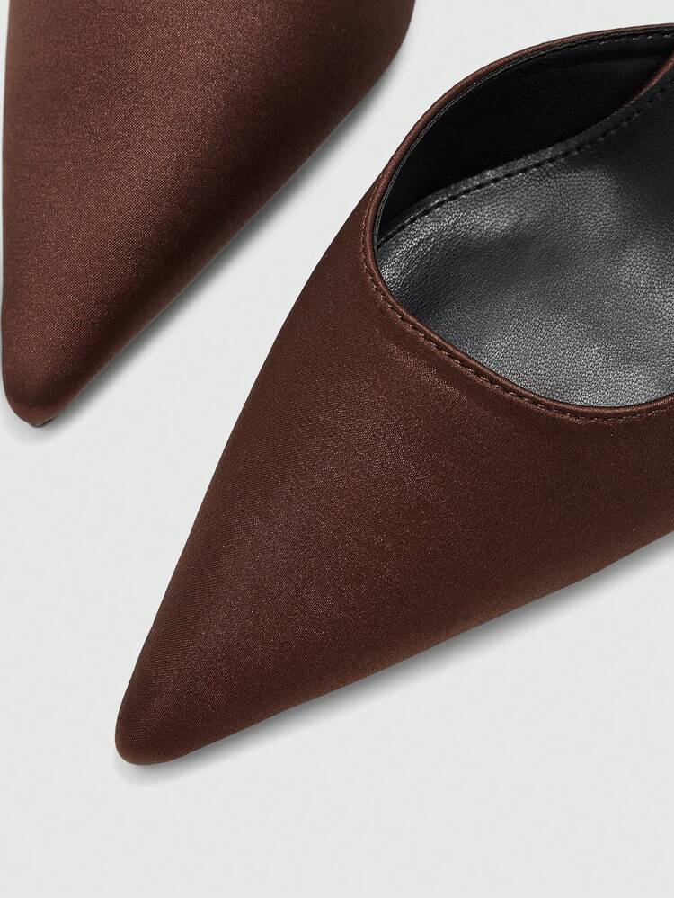 CUCCOO BIZCHIC Women Shoes Spring Summer Comfortable Versatile Pointed Coarse Heel Solid Color 7.5cm Women's High Heel Shoes Daily Commuter Dating Party