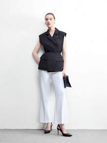 CUCCOO BIZCHIC 女士春夏金属扣尖头缝线高跟鞋，9厘米亮面漆皮纯色高跟鞋，适合通勤、约会、日常聚会等场合。 - 黑色漆皮 - 查看 8