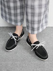 CUCCOO BIZCHIC Giày lười nữ đế bằng, kiểu dáng đơn giản và thời trang, thích hợp mang hàng ngày trong dịp Giáng sinh. - Đen tinh khiết - Xem 3