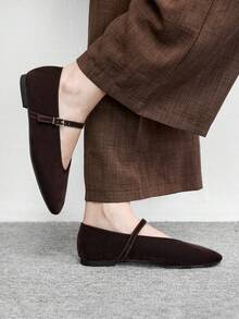 CUCCOO BIZCHIC Fashionable, Comfortable And Versatile Casual Flat Shoes, Suitable For Walking, Travel And Vacation For Christmas Spring Shoes - Chocolate Brown - View 3