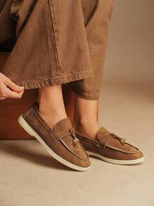 Rosivie Women Casual Flat Loafers, Simple & Fashionable, For Everyday Wear - dark coffee - View 4