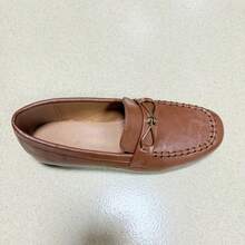 CUCCOO BIZCHIC 女士棕色平底防滑软底套脚休闲皮鞋，适合日常休闲、轻商务等多种穿着场合。 - 棕色 - 查看 7