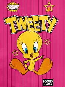 LOONEY TUNES X SHEIN 女士短袖修身T恤 - 白色 - 查看 3