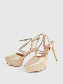 CUCCOO LuxiPop Women's Platform Water Platform High Heels - Gold - View 3