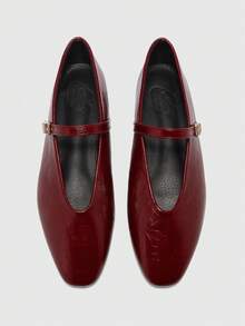 CUCCOO BIZCHIC Fashionable, Comfortable And Versatile Casual Flat Shoes, Suitable For Walking, Travel And Vacation For Christmas Spring Shoes - Crimson - View 2