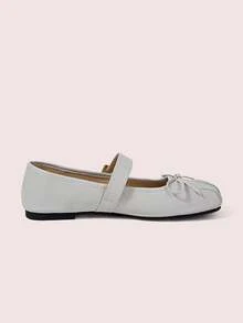 CUCCOO DOLLMOD The Square Toe Is Comfortable, Soft And Elegant, Such As Ballet Shoes, Mary Jane Flats, Women's Models, Spring Shoes, Spring Break, Easter, Suitable For Christmas Wear. Spring Shoes - Light Grey - View 9