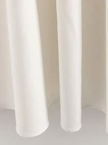 Modelyn Women's Solid Color Metal Decor Elegant Pleated Skirt - White - View 5