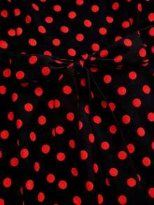 Sunspun Plus Size Romantic Red Polka Dot Dress - Multicolor - View 3