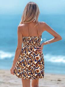 Sylviya Women's Casual Sleeveless Paisley Print Dress, Summer - Multicolor - View 2