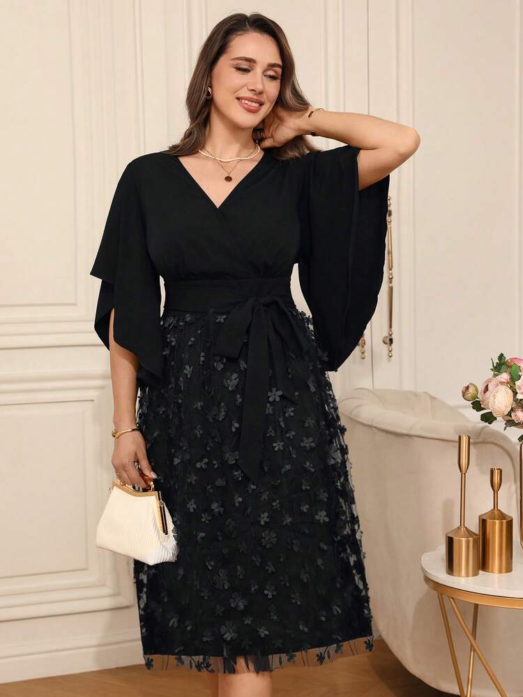 Plus Size Women Mesh Embroidered Patchwork Elegant Romantic Mid-Length Dress/Summer/Elegant/Wedding Guest Dress Curve Plus Size Black Elegant Dress Black Church Dress Funeral Outfit For Women Black Dress,Weddings & Events,Elegant Dresses For Party,Graduation Outfit For Mother,Festival Outfits For Women,Birthday Dresses For Women,Formal Attire For Women,Black Dresses For Women French Style Dress,Spring Dresses,Black Dress For Women Black Spring Dress Black Tie Dress For Women Funeral Dresses For Women Latest Dress Black Tie Event Outfits For Women Women Elegant Outfits Occasion Dresses For Women Women's Dress Formal Wear Party Dress For Women Special Occasion Wrap Around Dresses For Ladies Women Dresses Elegant Classic