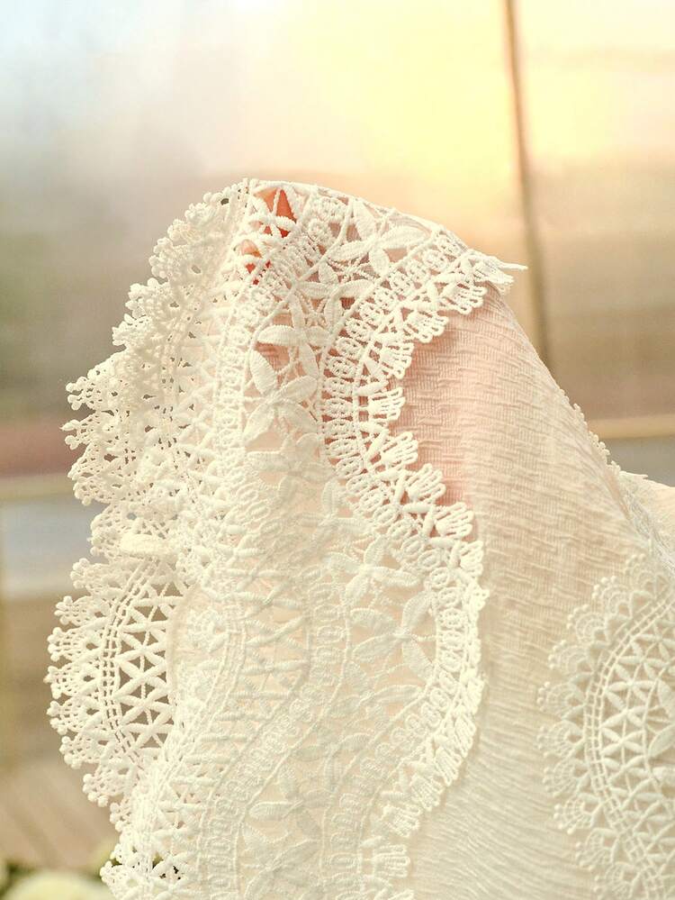 WOMEN'S ROMANTIC ELEGANT LACE PATCHWORK LONG SLEEVE BLOUSE, SPRING/SUMMER