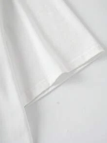 BATMAN X SHEIN 加大码男士蝙蝠字母印花短袖T恤 - 白色 - 查看 4