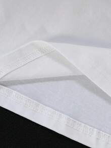 LOONEY TUNES X SHEIN Men's Casual Cartoon Pattern Round Neck Short Sleeve T-Shirt, Summer - White - View 5