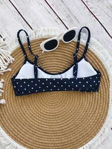 Swim Mod Áo bikini siêu nhỏ gợi cảm in chấm bi dành cho nữ, dây đeo mảnh có thể điều chỉnh. - Nhiều màu - Xem 2