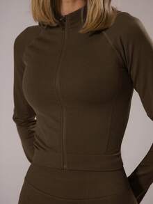 Musera Sport Women Sports Jackets - Chocolate Brown - View 3