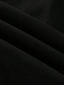 GlowEve 女士纯色简约长袖牛仔连衣裙，休闲日常穿着 - 黑色 - 查看 3