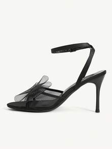CUCCOO CHICEST New Stylish Black Pointed Toe High Heel Sandals For Women Elegant Shoes Wedding Shoes - Black - View 10