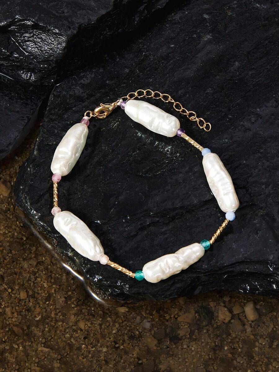 Opalesca Women Dangle Bracelet - Gold - View 1