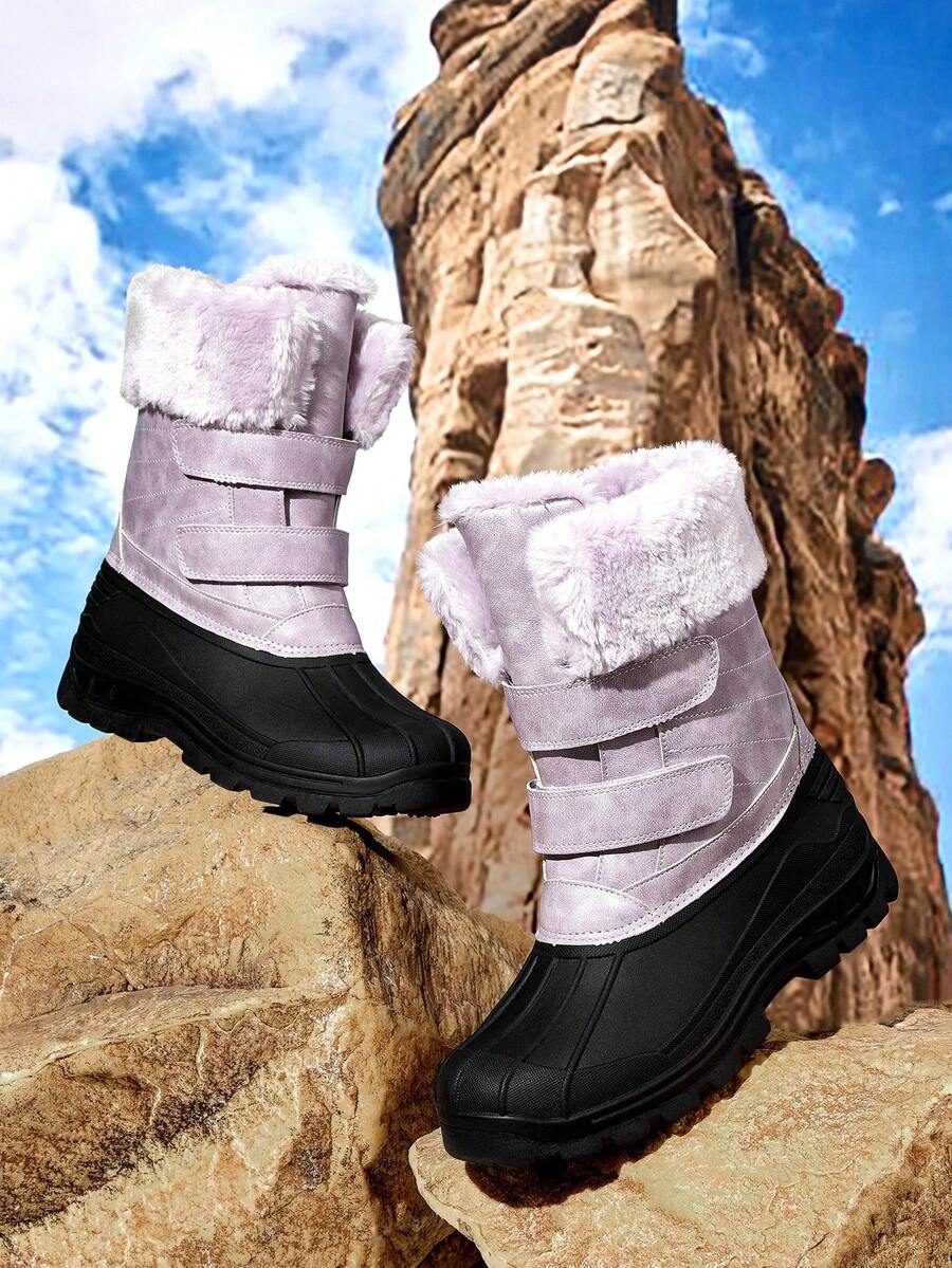 Women's Warm Casual Mountaineering Boots For Autumn/Winter - Purple - View 1