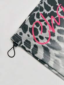 Rina Fox 女士时尚休闲复古街头印花运动裤 - 灰色 - 查看 7