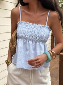 Livesso Áo tank top không tay màu xanh dương trơn dành cho nữ, thích hợp mặc đi làm, đi nghỉ lễ, dự tiệc Phục Sinh hoặc kỳ nghỉ hè. - Màu xanh lam - Xem 5
