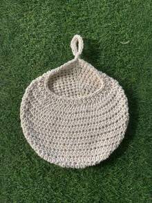 1个手工编织壁挂篮，天然亚麻收纳篮，波西米亚风格，创意壁挂收纳袋，水滴形，花园植物盆栽容器，可存放水果、蔬菜、大蒜和洋葱、鲜花，厨房装饰，花园装饰，适合家居客厅和厨房装饰，具有自然气息，工艺篮，婚礼礼品装饰篮。 - 棕色 - 查看 10