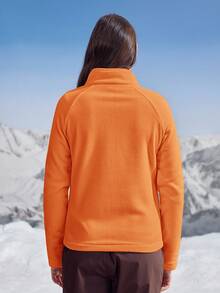 In My Nature 女士保暖抓绒外套，适合滑雪和户外活动，秋冬季 - 橘色 - 查看 2