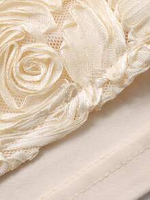 Livesso Bộ đồ 2 món mùa xuân hè gồm áo hai dây hở lưng, chất liệu ren hoa 3D, và chân váy ôm sát cơ thể, thích hợp cho kỳ nghỉ hè, đi biển, dành cho nữ. - trắng - Xem 7