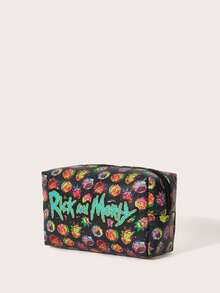 Rick and Morty | ROMWE Dark Punk Print Storage Bag, Travel Portable Cosmetic Bag - Multicolor - View 3