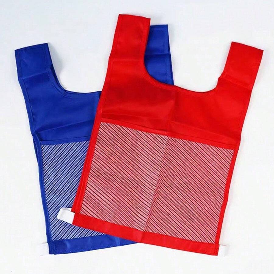1 Pc Scrimmage Vest For Kids, 4 Color, Practice Vest, Card Insertable Game Vest, Training Bib, PE Bib, Team Competition Vest Kids, Pocket Vest, Cogn Game Tool, Teaching Aid, Interact Learn, Home, Class, Out, Party Games, Back To School - Multicolor - View 1