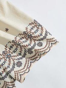 Franclia Women's Jumpsuits, Women's Vacation Jumpsuits, Casual Jumpsuits, Tie-Up Tassel Jumpsuits, Halter Jumpsuits, A-Line Jumpsuits, Floral Jumpsuits, Beach Jumpsuits, Retro Jumpsuits, Spring/Summer Jumpsuits, Autumn Jumpsuits. - Apricot - View 5