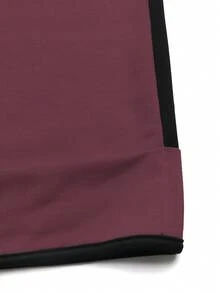 GlowEve Women's Casual Contrast Color Lace-Up Straight Leg Pants - Redwood - View 5
