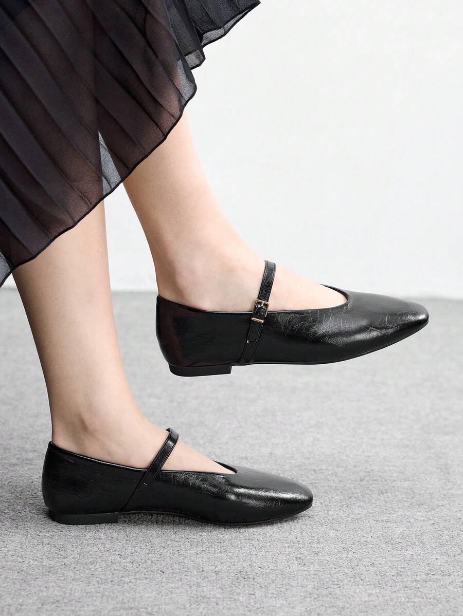 CUCCOO BIZCHIC Giày bệt casual thời trang, thoải mái và đa năng, thích hợp cho đi bộ, du lịch và kỳ nghỉ Giáng sinh. - Sơn đen - Xem 1