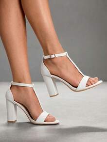 CUCCOO SZL 女士时尚红色缎面亮面水晶装饰双带套脚穆勒中跟凉鞋，舒适百搭，适合工作、约会、派对、度假等场合。 - 白色11 - 查看 6