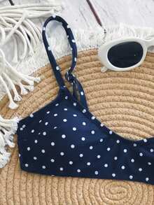 Swim Mod Áo bikini siêu nhỏ gợi cảm in chấm bi dành cho nữ, dây đeo mảnh có thể điều chỉnh. - Nhiều màu - Xem 5