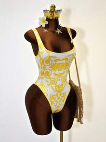 Mistrie Body ajustado con escote profundo en la espalda, elegante para vacaciones en la playa - Multicolor - Ver 4