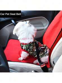 1pc Pet Car Safety Leash, Dog Retractable Traction Rope, Pet Leash, Car Safety Belt Made Of Nylon, Sturdy - Multicolor - View 9