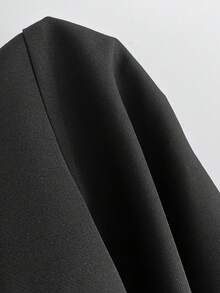 Elamini Áo vest ngắn không tay cổ chữ V phối ren, thắt nơ eo, phong cách Pháp thanh lịch, lãng mạn, cổ điển, gợi cảm, thích hợp cho công sở, đi làm, hẹn hò, mua sắm, dự tiệc, thích hợp cho mùa xuân/hè. - màu đen - Xem 5