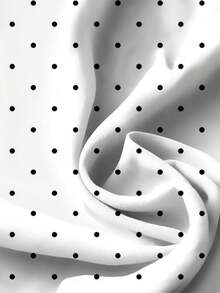 EMERY ROSE Chemise à volants à imprimé pois minimaliste décontractée grande taille, convenant pour l'été - Blanc - Voir 3